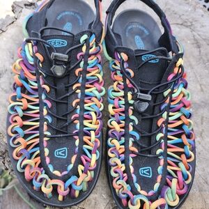 Keen Multicolor Woven Sandals with Black Base